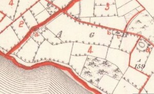 1860s Griffiths Valuations Map Aghinver Townland.