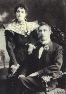 J J Cusack and Minnie Cassidy on their wedding day in Yass 1898.